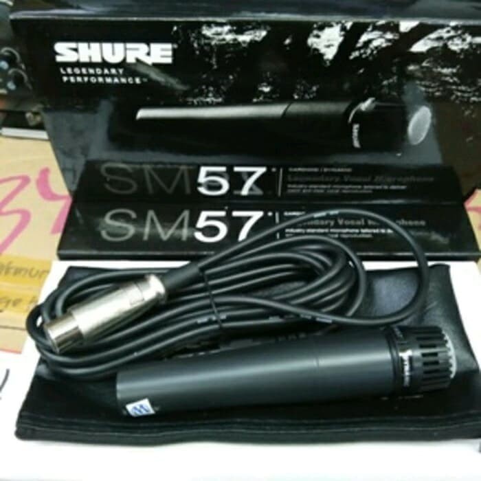 Mic Shure SM57 LC SM 57 Kabel Dompet Instrument Microphone TERBAIK RECORDING