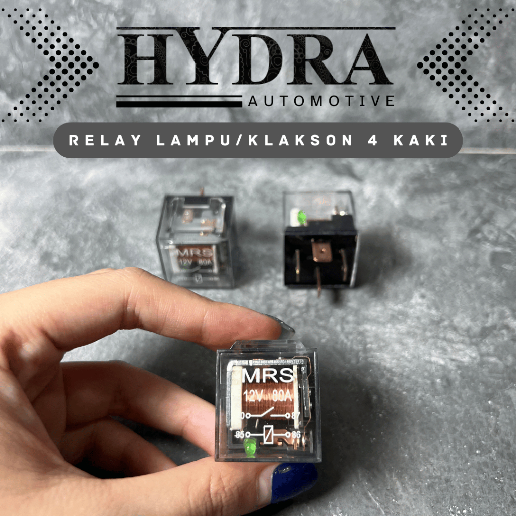 RELAY LAMPU KLAKSON MOBIL MOTOR 4 KAKI 80A UNIVERSAL