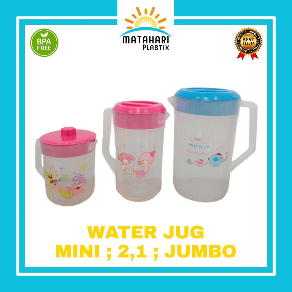 Water jug/Cerek Plastik/Teko Plastik/Cerek Mini/Cerek Sedang/Cerek Jumbo