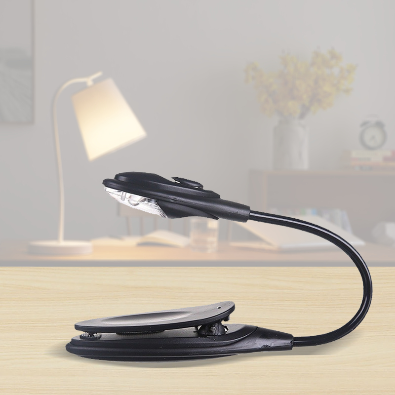 LED Night Light Curved  / Lampu Baca Folding Portable Clip Book / Lampu Baca Mini