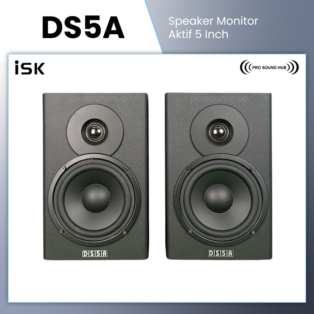 iSK DS5A DS 5 A 5A Dolphin Sound Speaker Monitor 5" 5 Inch Flat Studio Rekaman Recording Mixing