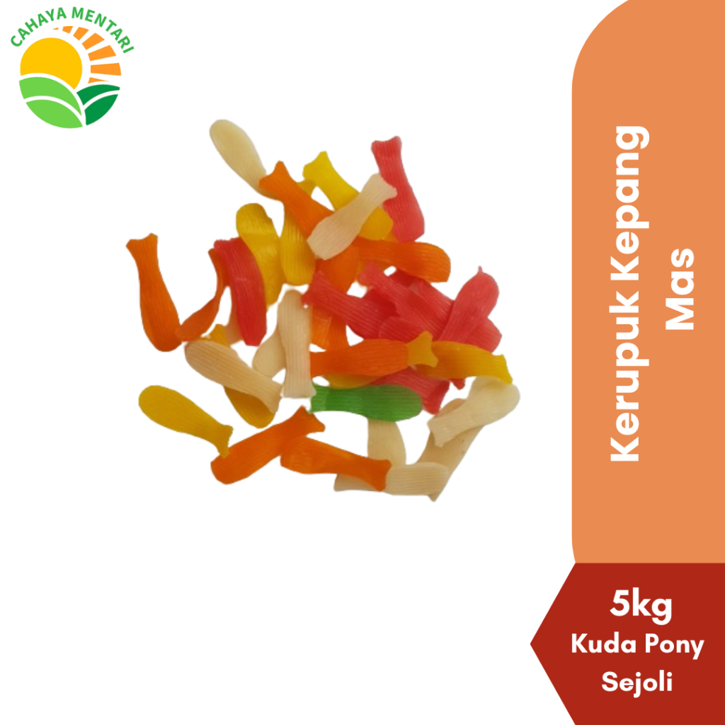 

KERUPUK IKAN WARNA 5KG CAP KUDA PONY SEJOLI