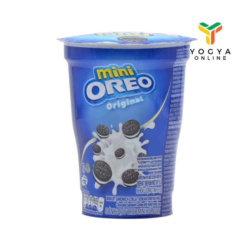 

Oreo Mini Cream Vanila 61.3 Gram Biskuit Makanan Ringan