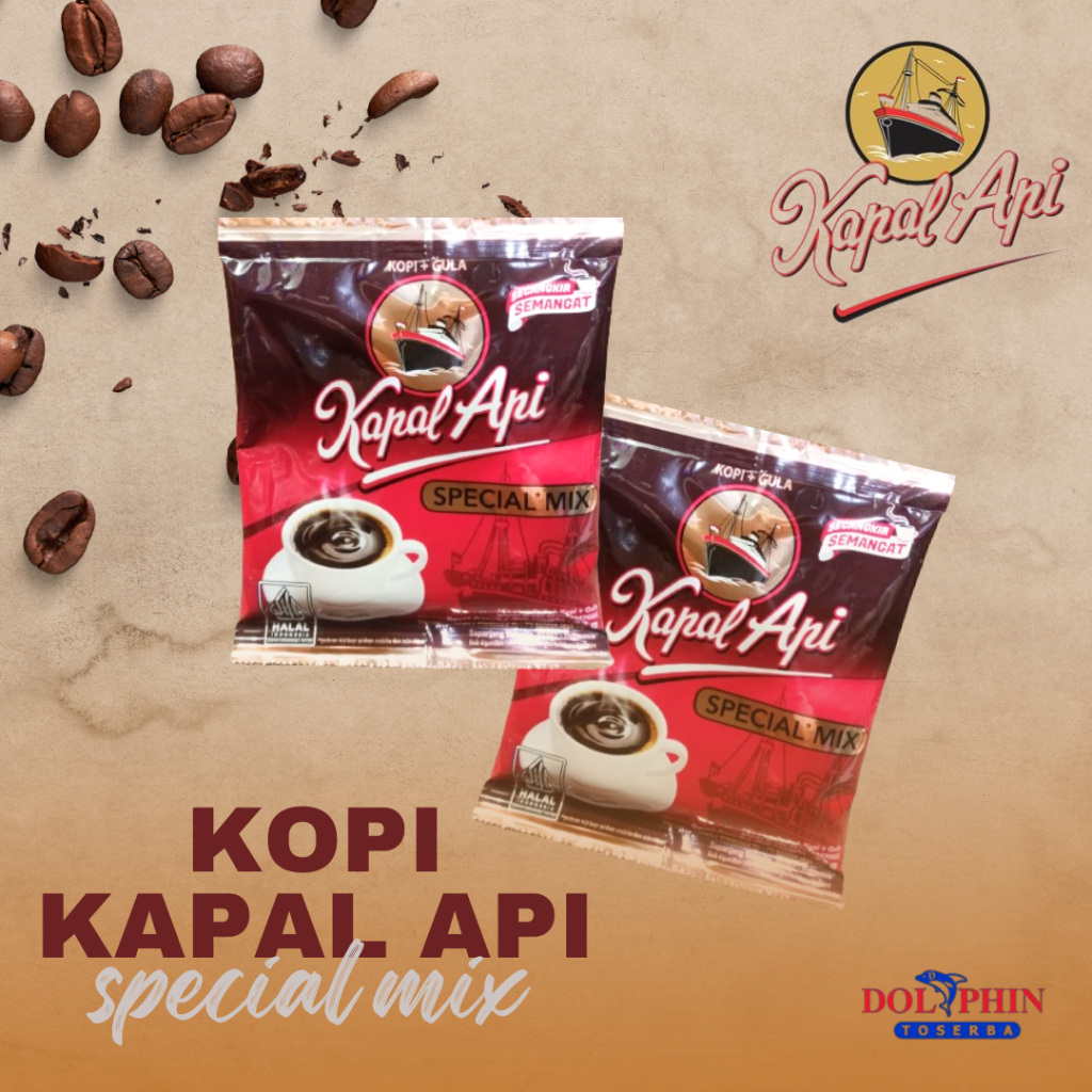 

ISI 10 BUNGKUS - Kopi Kapal Api Hitam Spesial Sachet/Kemasan 23gr