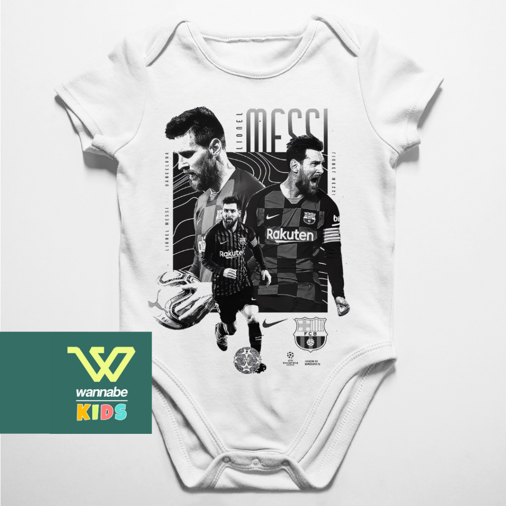JUMPER BAYI BOLA BARCA MESSI 5 JUMPER LUCU BAJU BAYI PAKAIAN BAYI