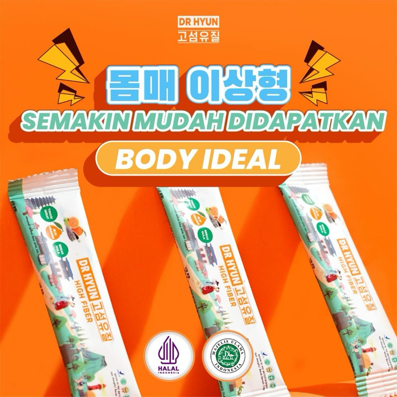 

5 Sachet Ecer Dr Hyun Fiber Minuman Serat Rasa Orange Jeju Diet Detox Pelangsing Slimming HALAL BPOM