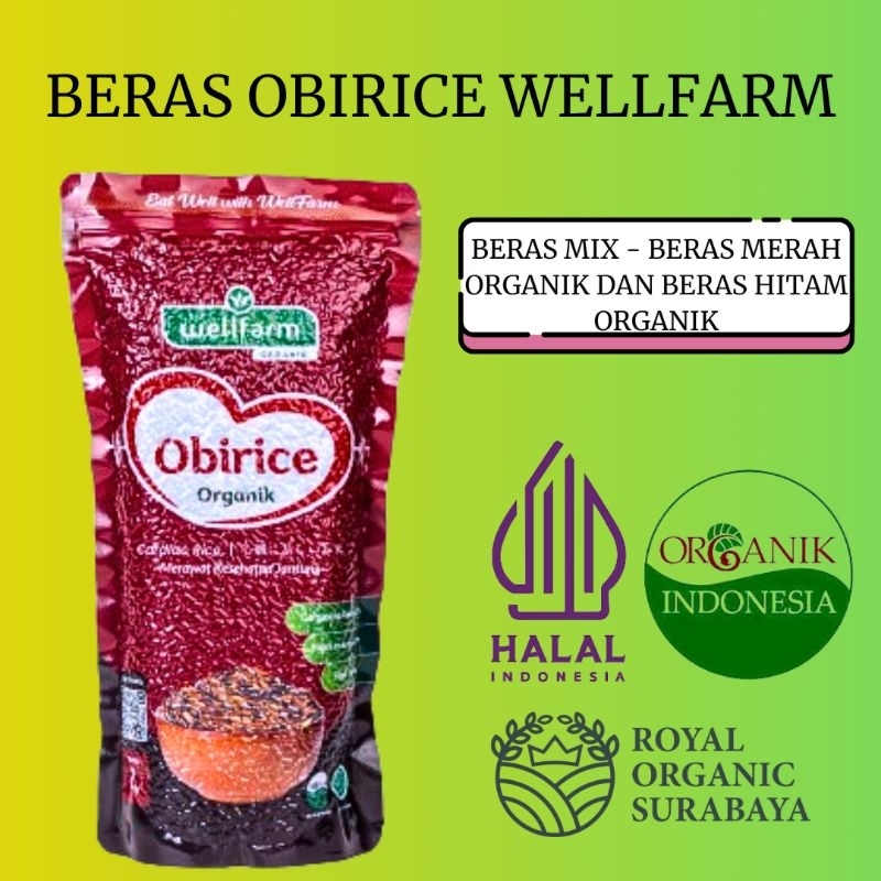 

Beras Obirice Wellfarm, Mix Beras Merah dan Beras Hitam, bagus untuk kesehatan jantung