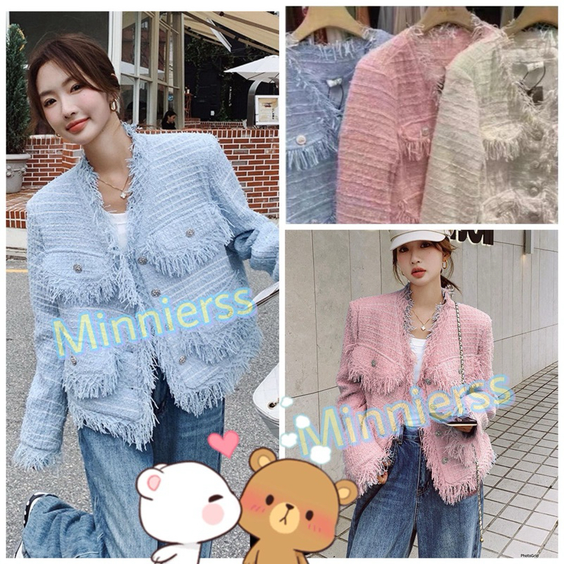 Blazer Tweed Fizy import premium