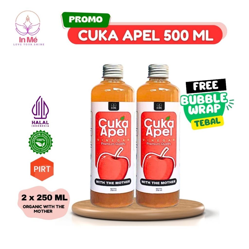 

INME CUKA APEL 500 ML ORGANIK | ORIGINAL APPLE CIDER VINEGAR WITH THE MOTHER DIET ALAMI | NUTRIFARM