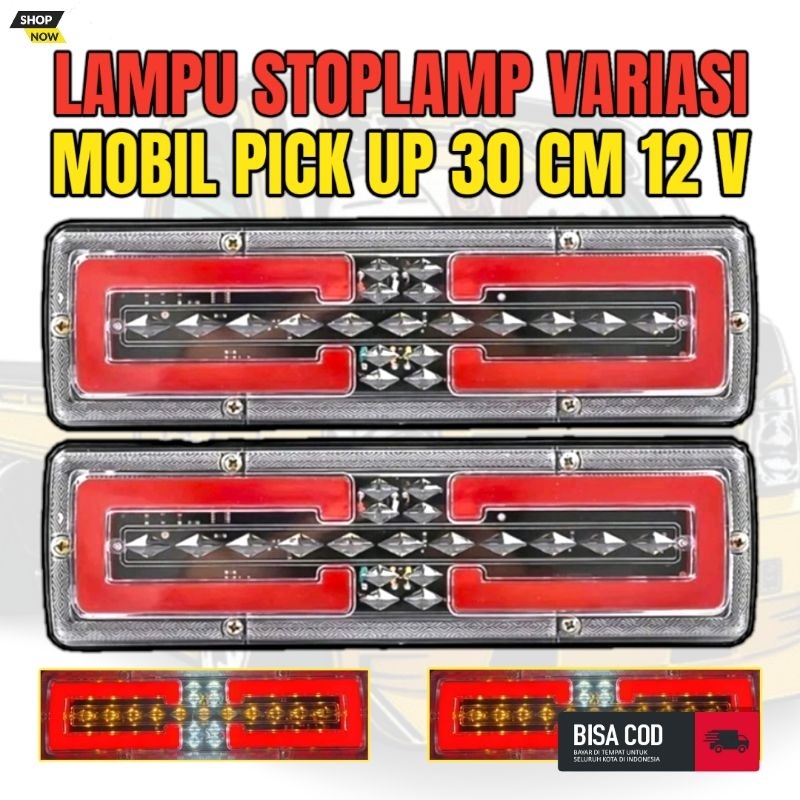 Sepasang Lampu Stoplamp Variasi Rem Belakang LED Sein Running Mobil Pick Up Carry Futura L300 Grand 