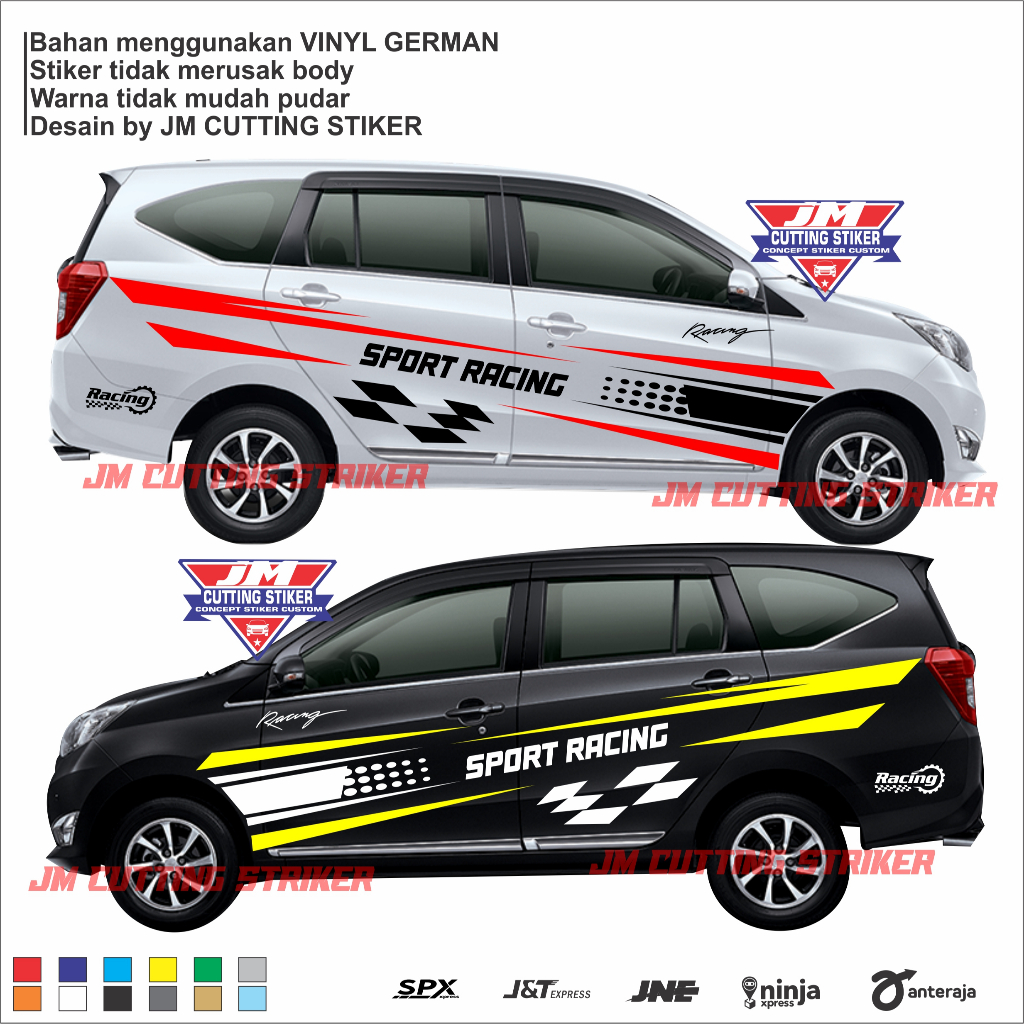 Stiker mobil sigra calya stiker striping cuting body mobil calya sigra