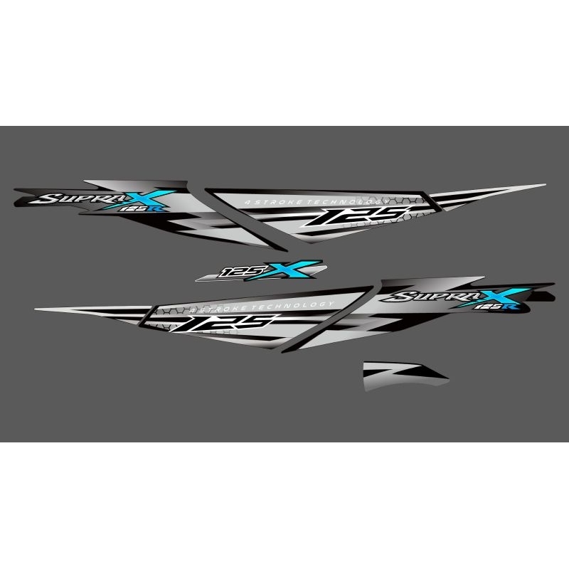 STRIPING STICKER SUPRA X 125 DESIGN CUSTOM TERBARU KPH