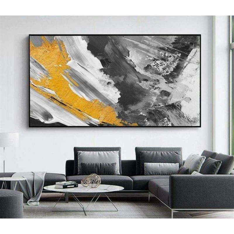 Hiasan Dinding Ruang Tamu Lukisan abstrak mewah Art Classic Modern Aesthetic