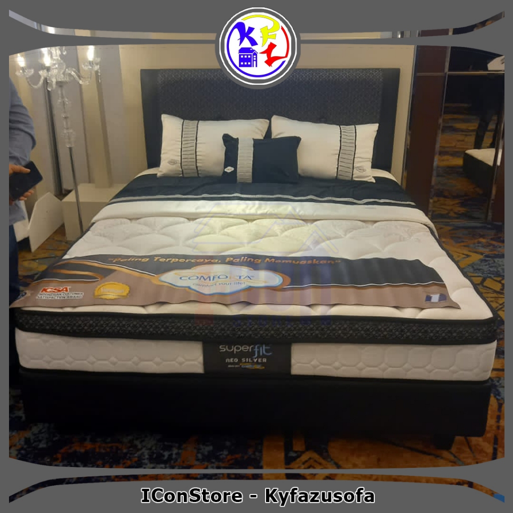 Superfit Neo Silver Set Springbed Kasur Matras Comforta Superfit