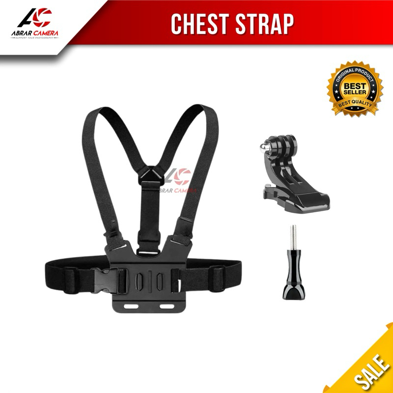 Strap Dada Body Chest Strap Mounting Action Cam + J hook sepeda gunung mancing alat pancing Youtuber
