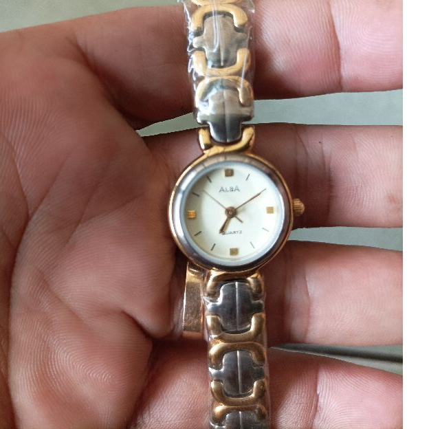 Jam Tangan ALBA, ORIGINAL, Jam Tangan  Wanita, Warna Kombinasi,Diameter 2cm, Ukurannya Kecil Bangat
