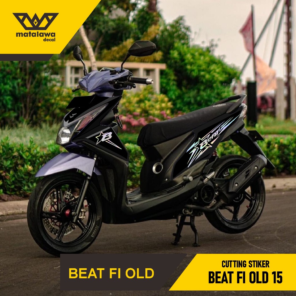 Sticker cutting body honda BEAT FI OLD - Stiker Striping Cutting MOTOR BEAT 2012  2016 KODE 15