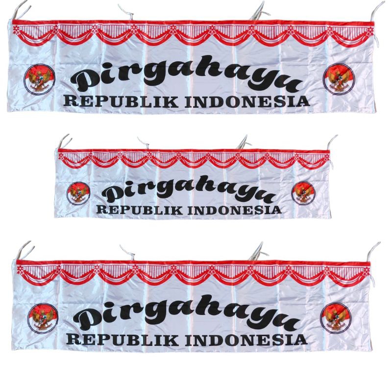Bendera gapura / bendera dirgahayu / bendera backdrop