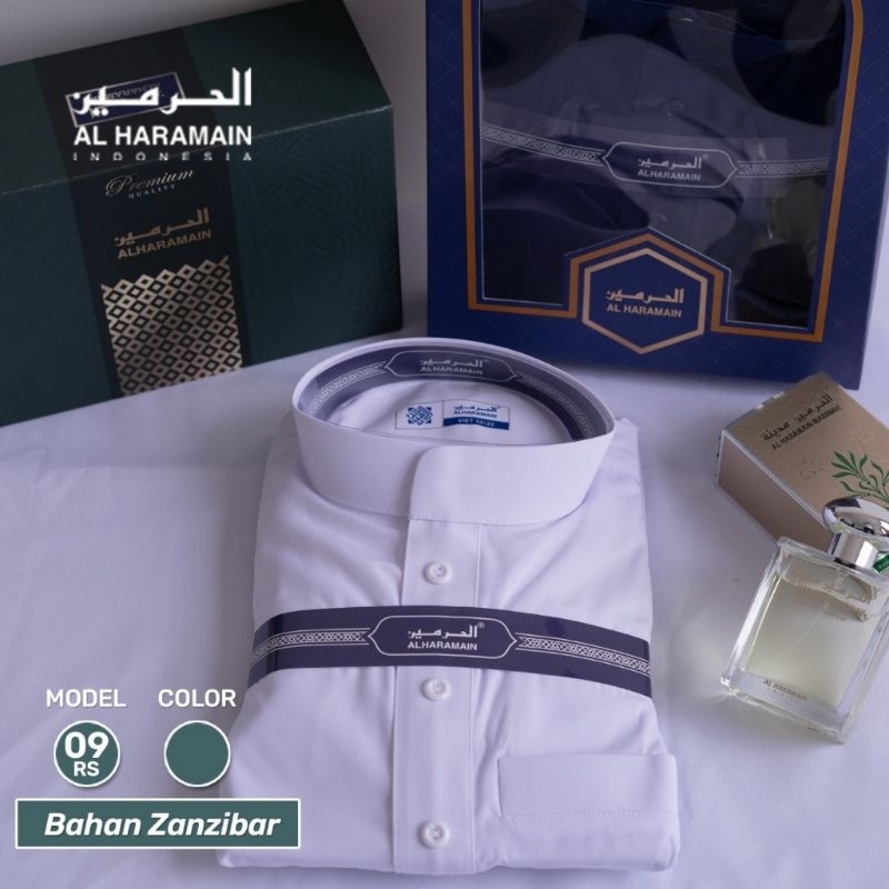 AL Haramain Jubah / Gamis Pria Dewasa Resleting Polos Zanzibar | Putih