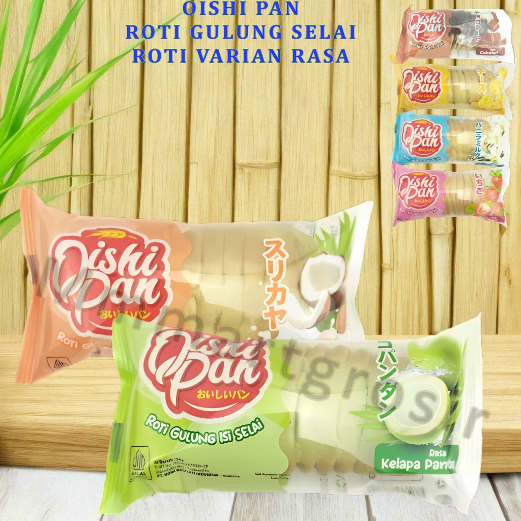 

Roti Oishi Pan / Roti Gulung Selai / Roti Selai Aneka Varian Rasa / 60gr