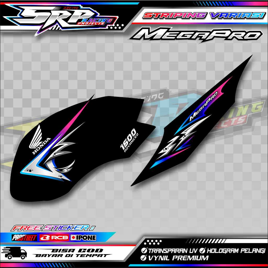 STRIPING VARIASI HONDA MEGAPRO PRIMUS / STICKER LIST VARIASI MEGAPRO PRIMUS