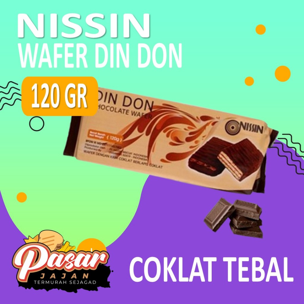 

Nissin Din Don Chocolate Wafer 120Gr dengan coklat yang tebal