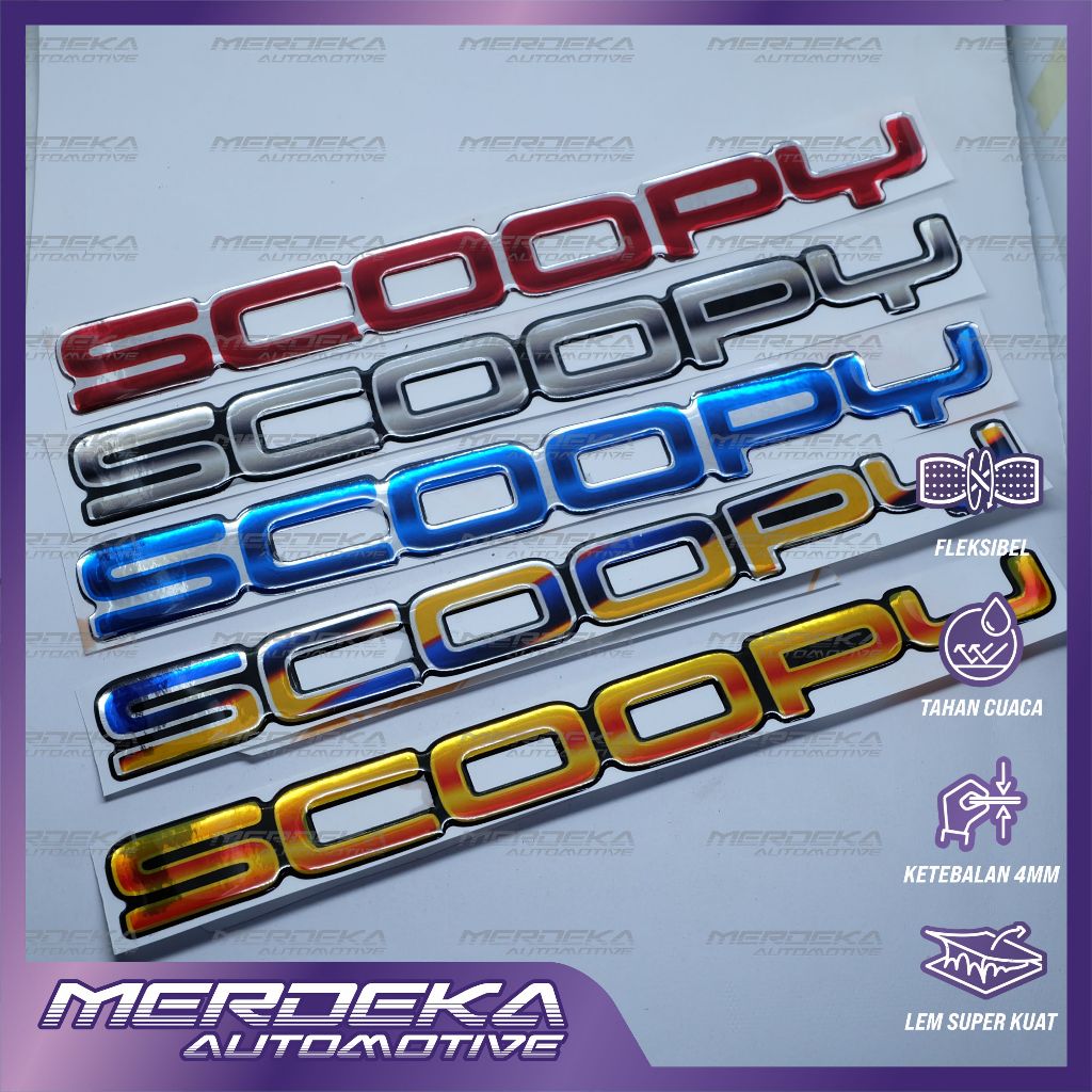 Emblem timbul Scoopy New / Emblem Scoopy Prestige / Emblem Scoopy Donat