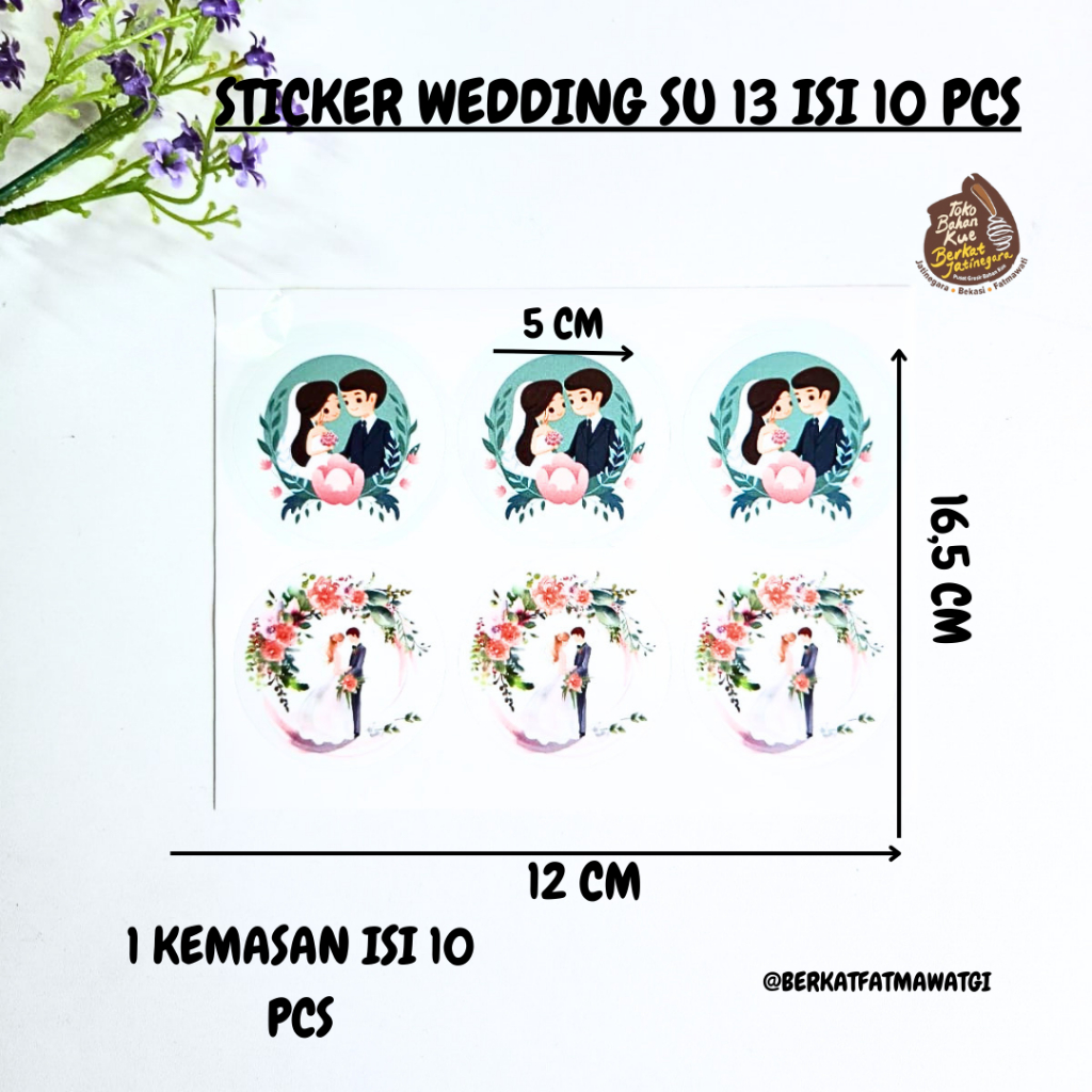 

STICKER WEDDING SU ISI 10 PCS / STICKER MOTIF WEDDING / MAINAN / LABEL