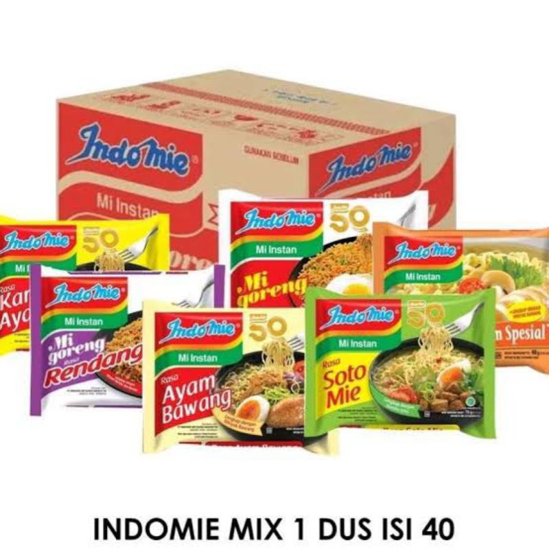 

Indomie mix 1dus isi 40