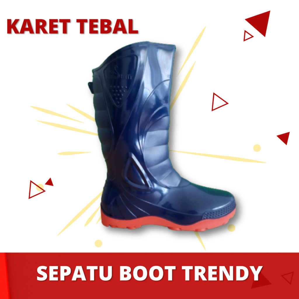SEPATU BOOTS PRIA WANITA MODIS SPORTY / SEPATU BOOTS KARET TINGGI 35 CM / SEPATU BOOT KARET PROYEK