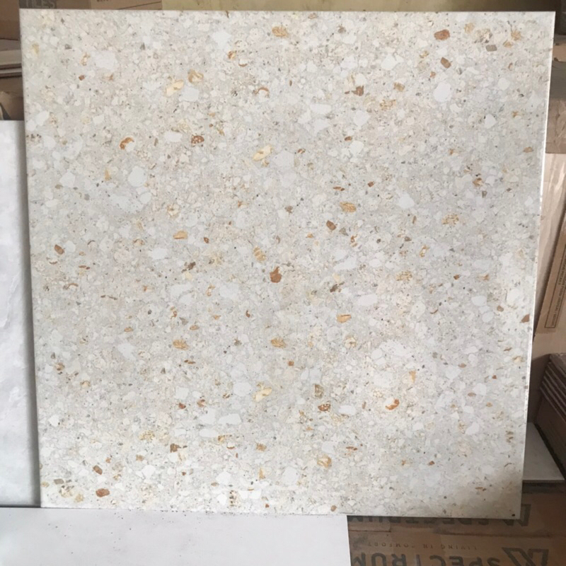 keramik 50x50 terazzo (glossy) /keramik lantai teras/ keramik dinding/ keramik meja dapur/ keramik m