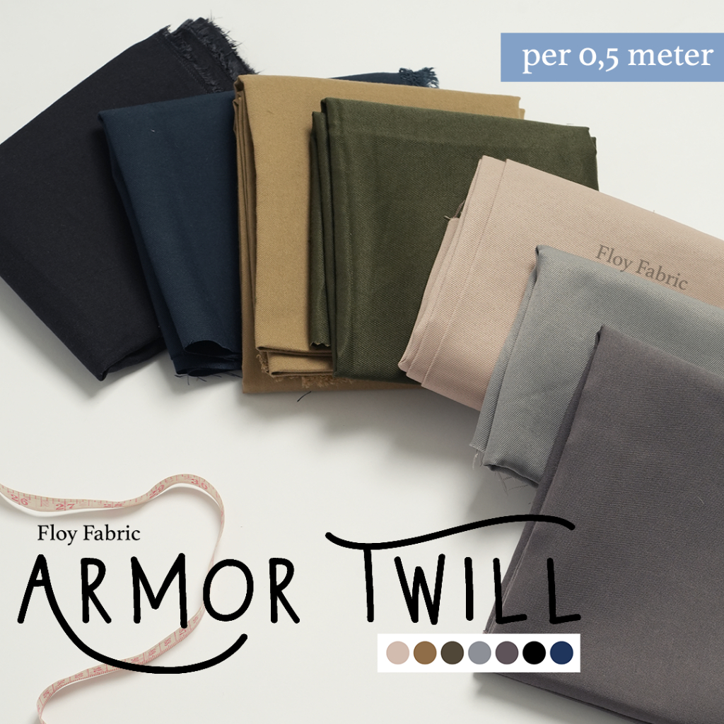 Floy fabric ARMOR TWILL bahan celana chinos PER 0,5 METERAN kain eceran