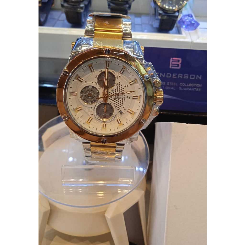 Jam tangan Pria Benderson 1730 kombinasi chronograph stainless steel / Jam tangan Pria original bend