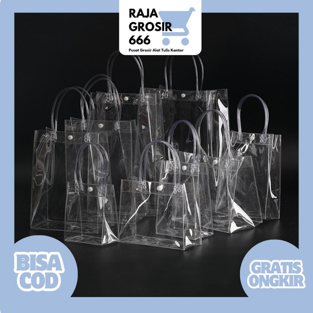 

Goodie Bag Hampers | Goodiebag tas Mika PVC Polos | Gift Bag | Goody bag | Tote bag | Totebag | ukuran lengkap COD
