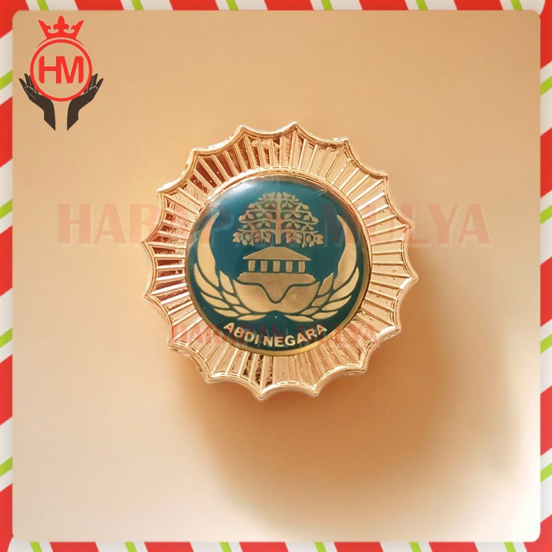 Lencana Pin Korpri Biru - Pin Korpri Magnet Golongan 3 - HM