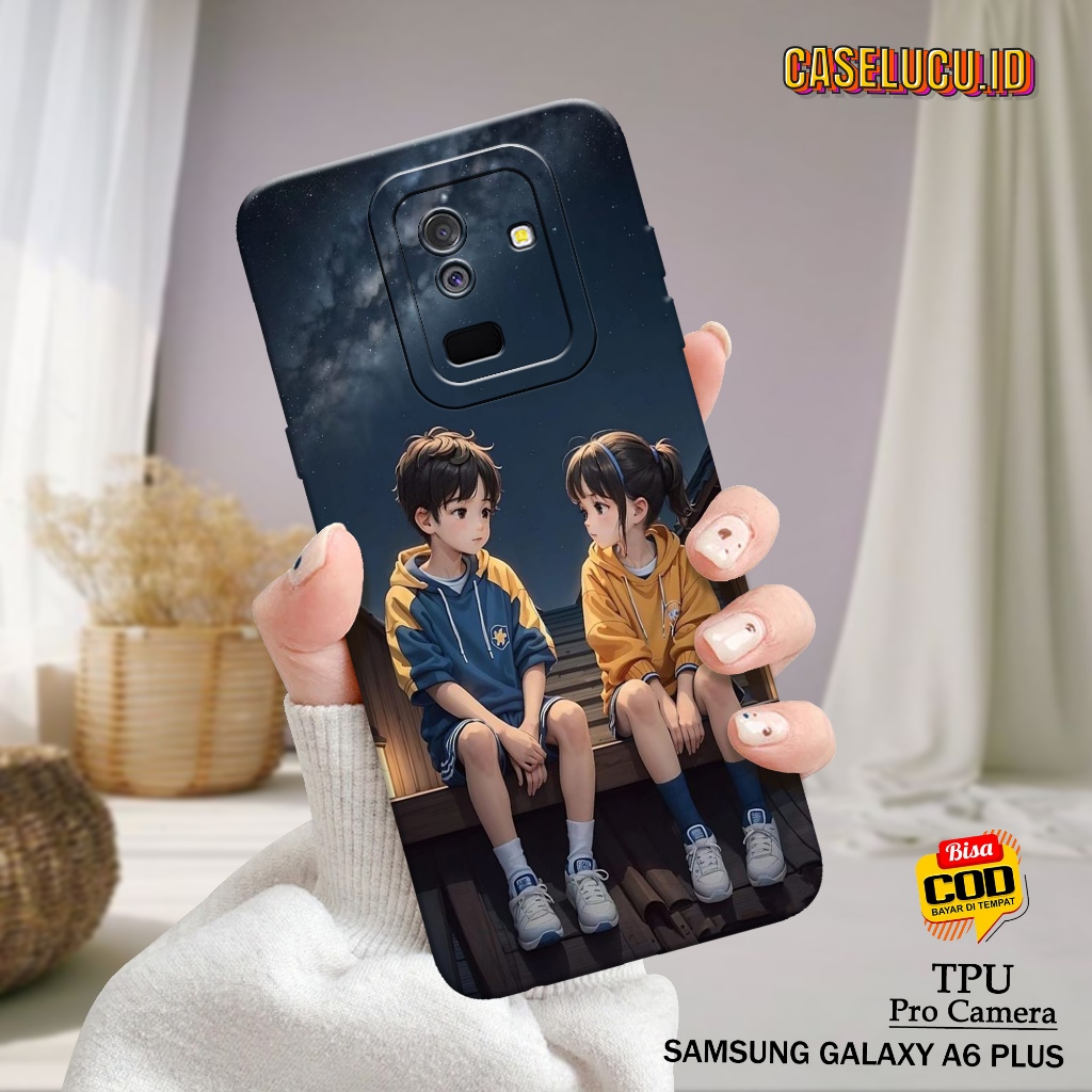 Casing Hp Samsung A6 Plus Terbaru - Case Lucu - Case Samsung A6 Plus - Fashion Case Pasangan - Soft 