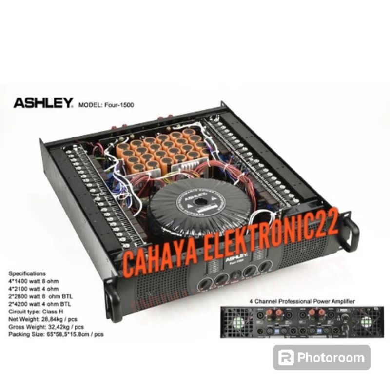 POWER AMPLIFIER ASHLEY FOUR1500 FOUR 1500 ORIGINAL