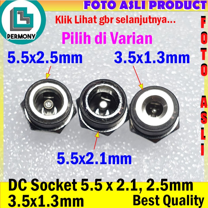 Socket Jack DC Male Female DC002  DC005  Power soket 3.5mm 5.5mm PCB 3.5x1.3mm 5.5x2.1mm 5.5x2.5mm