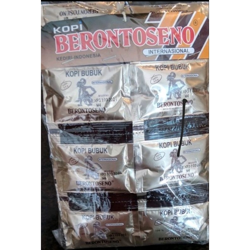 

Kopi bubuk berontoseno 1 renteng isi 20 sachet