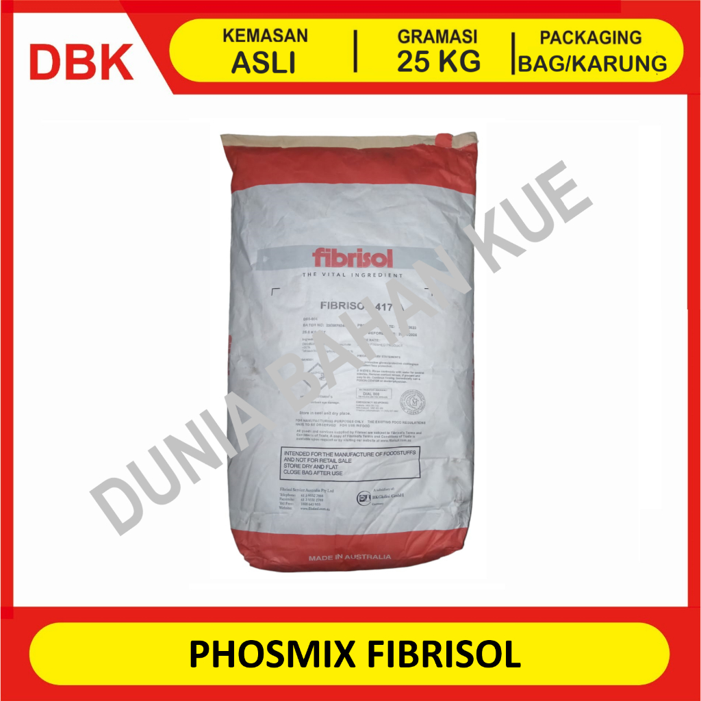 

(KHUSUS INSTANT/GOSEND) PHOSMIX FIBRISOL 417A AUSTRALIA - 1 BAG 25 KG / PENGENYAL FOOD GRADE