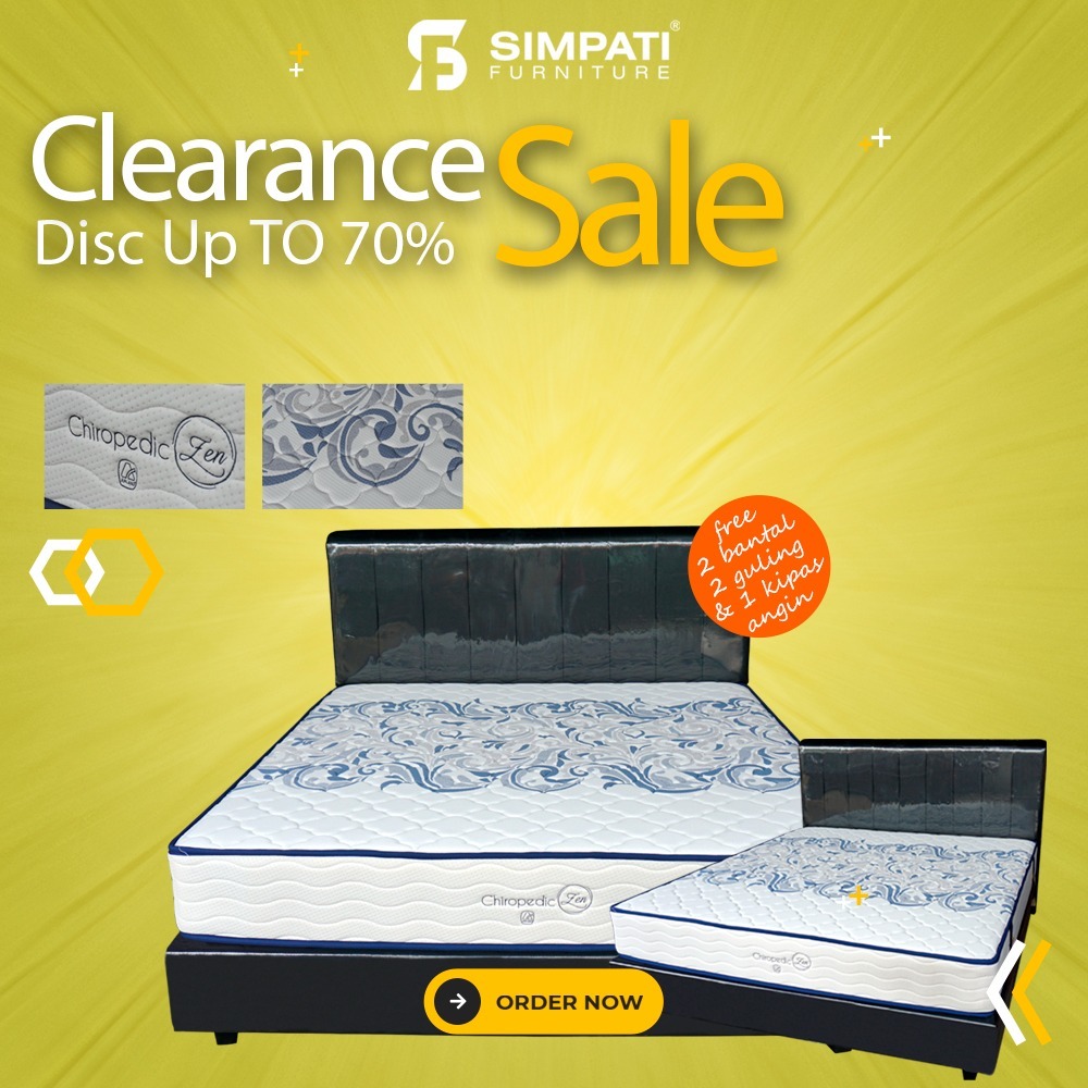 Clearance Sale Springbed Airland Chiropedic Zen Uk 180x200 Komplit Set/Mattras Only