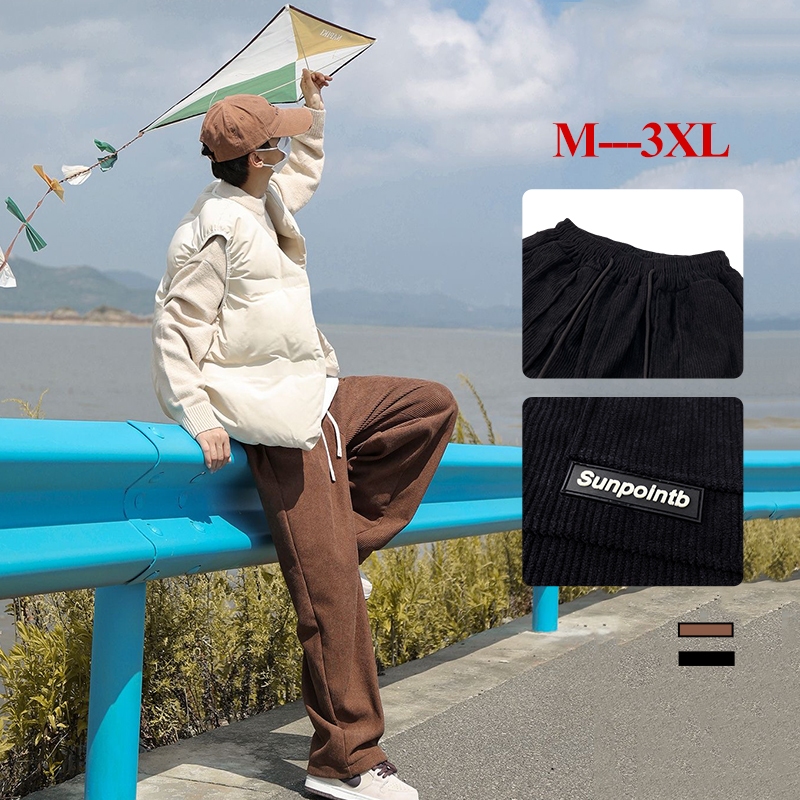Celana Corduroy Pria celana pria korean style corduroy pants cowok hitam celana kulot pria celana pa