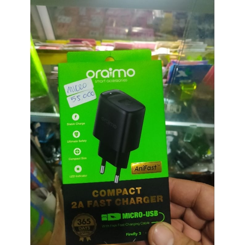 charger type micro merk oraimo, produk original ya