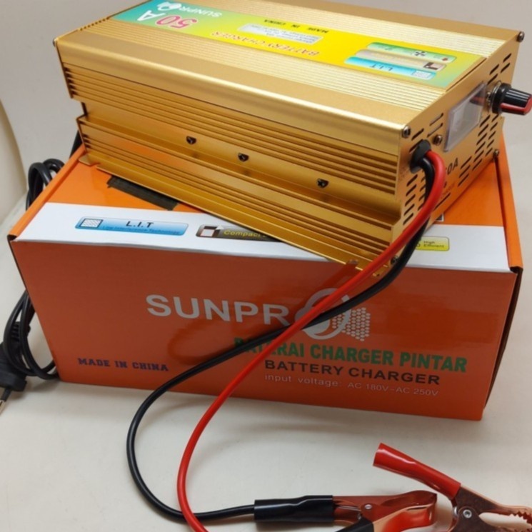 Charger Aki Mobil sunpro 1250b 50A  Cas Aki 12V 50 Amper Sunpro ORIGINAL