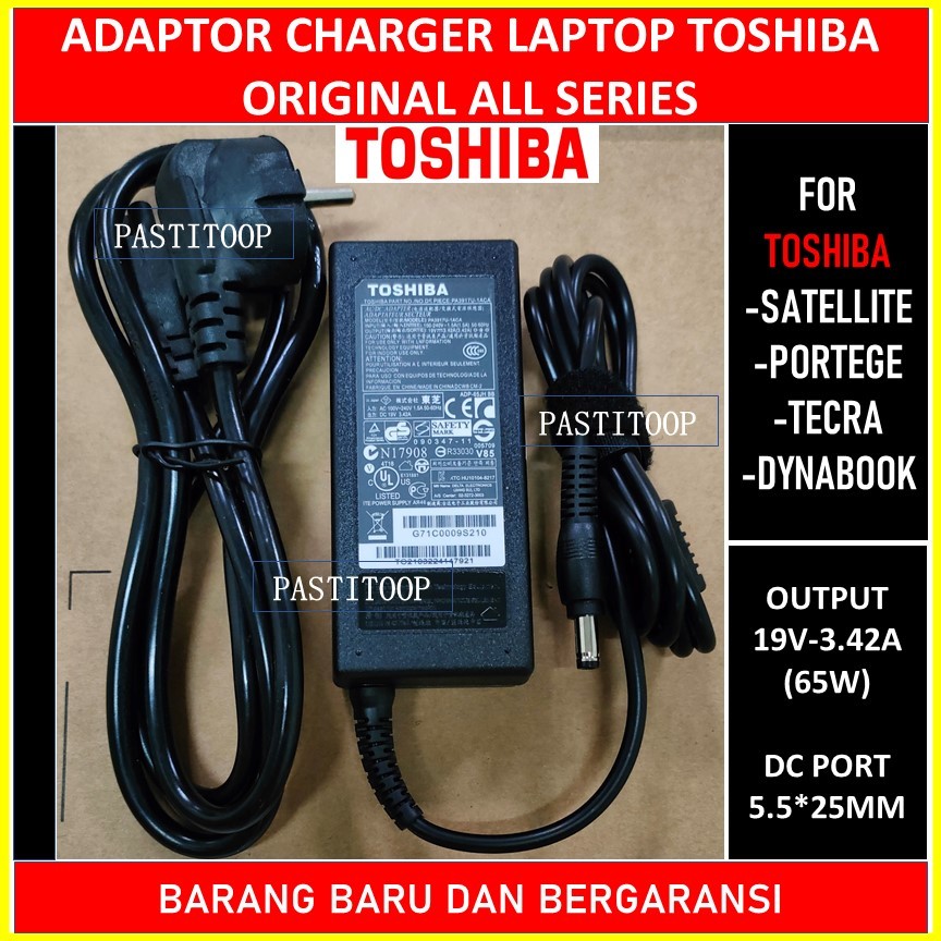 Adaptor charger laptop toshiba dynabook r732 r734 r731 r730 r741 ori terbaru