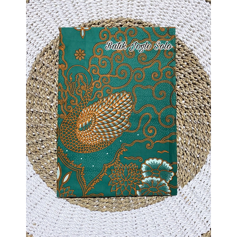 Kain Batik Solo Handprint WEDANTA HIJAU Bahan Rok / Bahan Tunik / Bahan Blouse / Bahan Rok Lilit 100