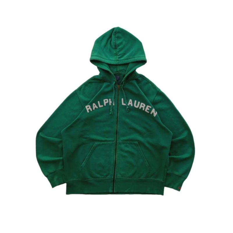 1990's Polo Ralph Lauren Zip Hoodie Green