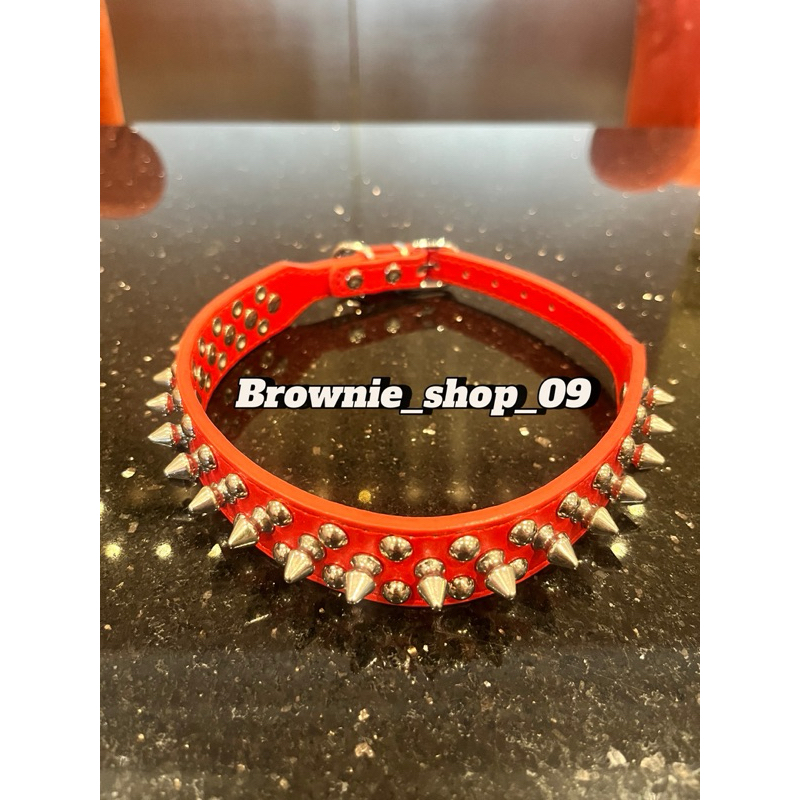 Prodak Baru ~ Kalung anjing bahan kulit PU model duri fashion dan bisa buat latihan, bisa ditarik ra