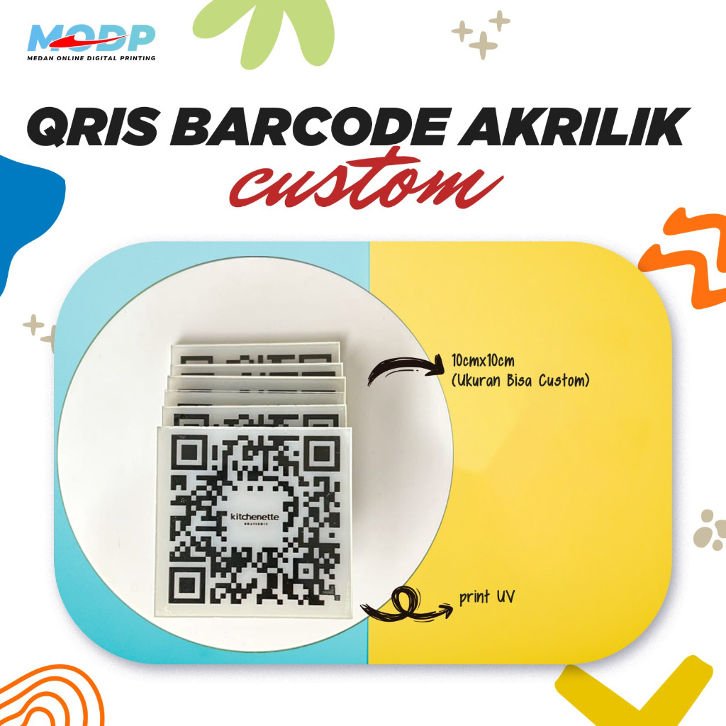 Papan Barcode - Barcode QR Code - Qris Barcode Akrilik Custom - Medan
