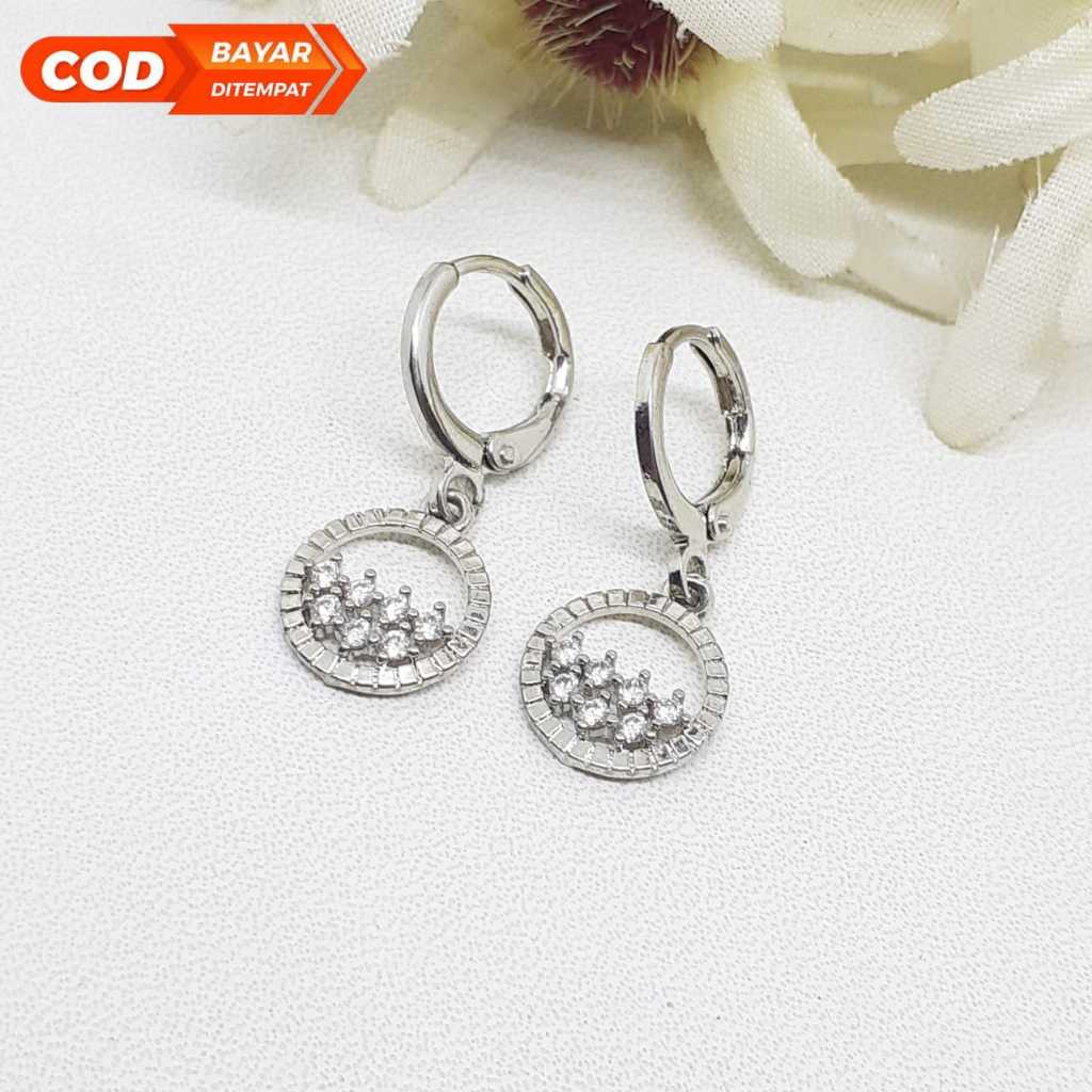 mytitanium-anting xuping lapis emas modek kekinian wanita dewasa kwalitas terbaik CSNU4